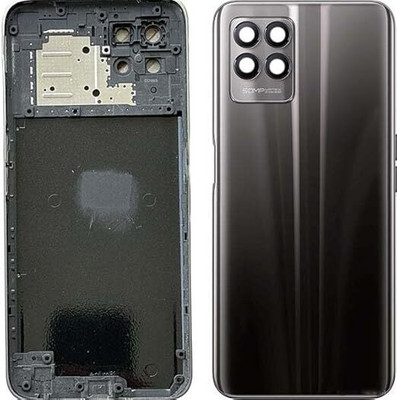 AAA Spares For Realme 8i body housing (with Camera Lens,Midle Ring,Key) Full Panel(Black)