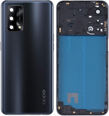 Unique4Ever Oppo F19 Housing Body ( With Middle Ring + Volume Power Buttons ) Back Panel(Prism Black)
