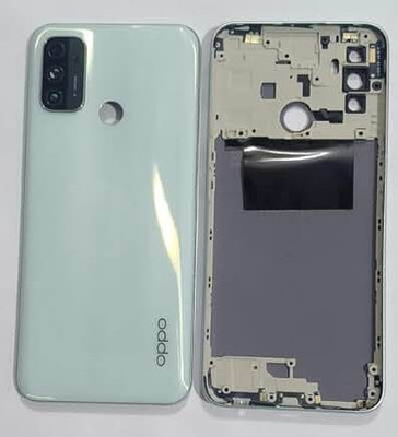 SPAREASP Oppo A53 Back Door Housing Body with Middle Ring (Middle Ring + Back Panel) White Back Panel(White) SPAREASP Oppo A53 Back Door Housing Body with Middle Ring (Middle Ring + Back Panel) White Back Panel(White)