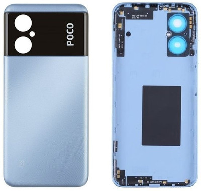 Sandreezz Xiaomi Poco M4 5G (with Proper Logo) (with Side Volume & Power Buttons) Back Panel(Cool Blue)