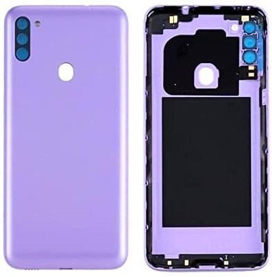 imbi Samsung Galaxy M11 Power And Volume Button Camera Glass Back Panel(Purple)
