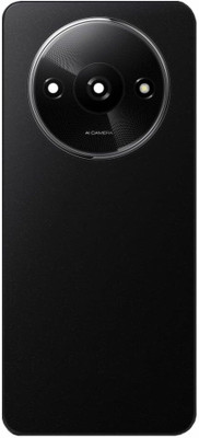 FixHub Poco C61 4G (2024) Battery Door Back Panel With Camera Glass Compatible Back Panel(BLACK)