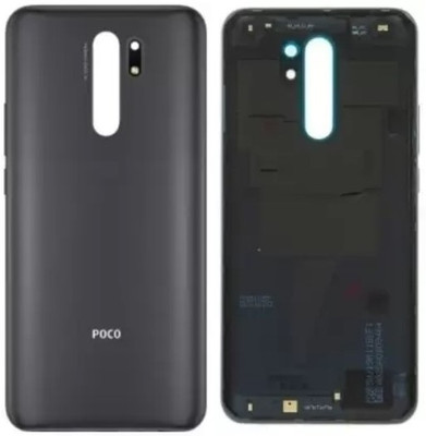 Sandreezz Xiaomi Poco M2 (With Side Volume & Power Buttons) (with Proper Logo) Back Panel(Pitch Black)