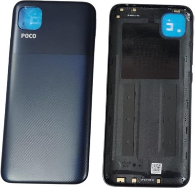 Sandreezz Xiaomi Poco C3 (With Side Volume & Power Buttons) (with Proper Logo) Back Panel(Matte Black)
