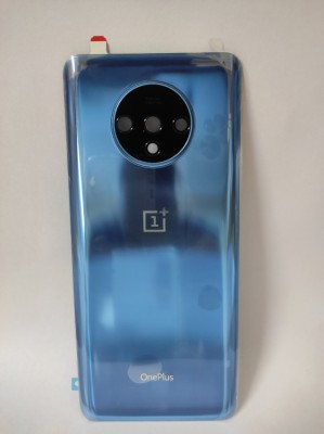 BrewingQ OnePlus OnePlus 7T(Glass) With Camera Lens Back Panel(Glacier Blue)