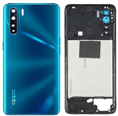 Sandreezz OPPO F15 (Housing Body) (Side Keys with Middle Body) (with Proper Logo) Back Panel(Blazing Blue)