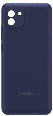 Sandreezz Samsung Galaxy A03 (with Proper Logo) Back Panel(Blue)