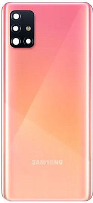 Sandreezz Samsung Galaxy A51 / SM-A515 (With Camera lens) (with Proper Logo) Back Panel(Pink)