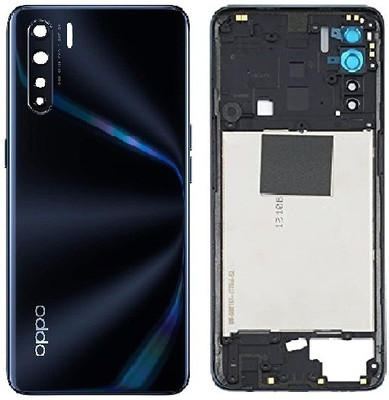 Sandreezz OPPO F15 (Housing Body) (Side Keys with Middle Body) (with Proper Logo) Back Panel(Lightening Black)