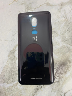SANDYWORLD ONEPLUS 6 (GLASS) Back Panel(BLACK)