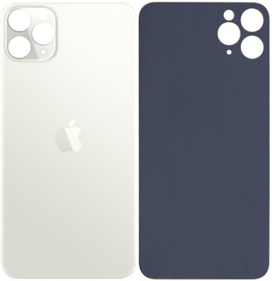 KezeMize Apple iPhone 11 Pro Max (Best Quality)(With Proper Logo)(Glass) Back Panel(Silver)