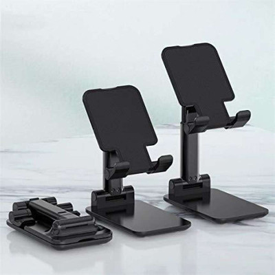 JP ENTERPRISES Fold 2024 Updated Angle & Height Adjustable Mobile Holder Headphone Stand(Black Pack of 2)