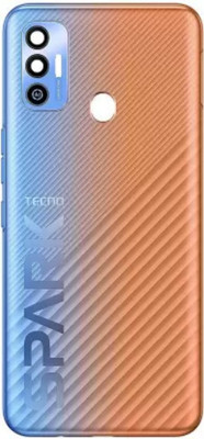 SRaccessories Tecno spark 7t Back Panel(Nebula Orange,)