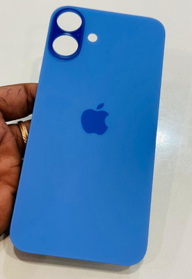 KezeMize Apple iPhone 16 (Best Quality)(With Proper Logo)(Glass) Back Panel(Blue)