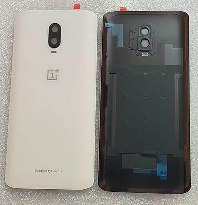 SPAREASP OnePlus 6T White With Camera Lens Back Panel(White)