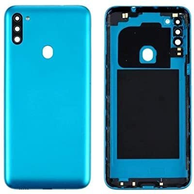 imbi Samsung Galaxy M11 Power And Volume Button Camera Glass Back Panel(Blue)