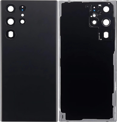 Shkiyo Samsung Galaxy S22 Ultra With Logo Permium Quality Back Panel(Black)