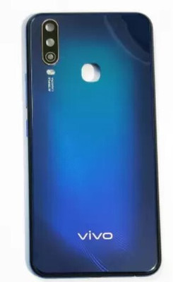 Sandreezz Vivo Y17 (with Proper Logo) (With Ring Camera Lens & Side Volume Power Buttons) Back Panel(Peacock Blue)