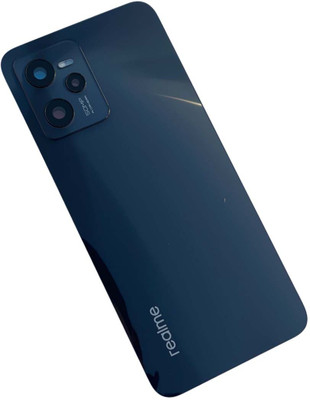 MAXOUT Realme C35 With Complete Camera Ring Lens Back Panel(Glowing Black)