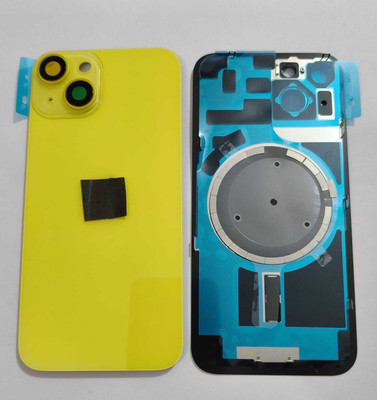 SPAREWARE Apple With Wireless Magnet Camera Glass Lens iPhone 14 -Yellow Back Panel(Yellow)
