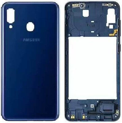 SPAREASP Samsung A20 Back Panel Housing Body (Middle Ring + Panel) Front Panel(Blue)