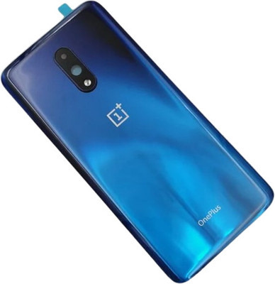 KezeMize OnePlus 7 (Glass)(Best Quality)(With Camera Lens)(With Proper Logo) Back Panel(Mirror Blue)