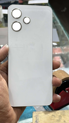HNVIEW Redmi 12 5g Back glass panel compatible back glass Back Panel(White)