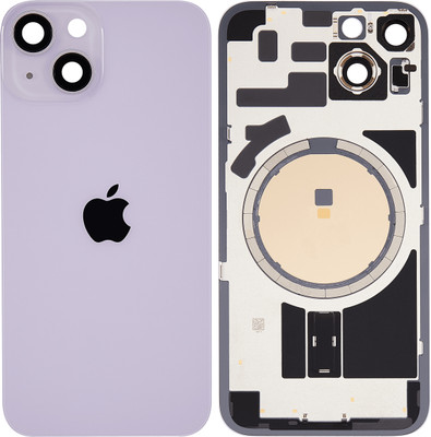 Spares4ever iPhone 14 Purple Replacement Glass with Camera Lens and Magsafe Magnet Back Panel(Purple)