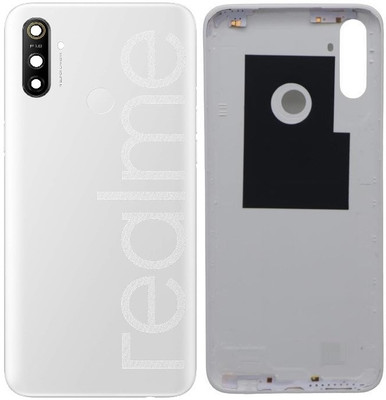 Sandreezz Realme Narzo 10A (with Proper Logo) (With Camera Lens & Side Volume Power Buttons) Back Panel(So White)
