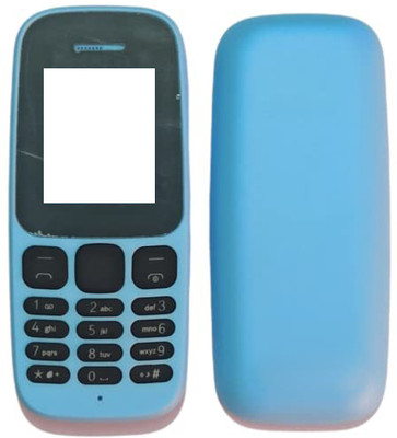 imbi Nokia 105 2017 Dual Sim Model Front Back Body With Keypad Front & Back Panel(White)