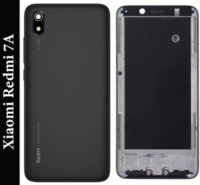 SMART Xiaomi Redmi 7A Housing Body With Front LCD Frame & Back Back Panel(Black)