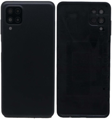 Sandreezz Samsung Galaxy A12 (with Proper Logo) Back Panel(Black)