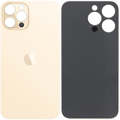 KezeMize Apple iPhone 13 Pro (Best Quality)(With Proper Logo)(Glass) Back Panel(Gold)