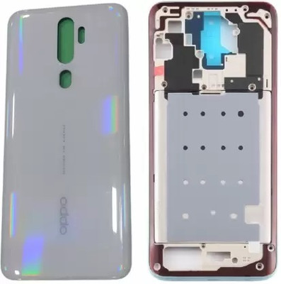FLOUNDER OPPO A5 2020 (Housing Body) (Side Keys with Middle Body) (with Proper Logo) Back Panel(DAZZLING WHITE)