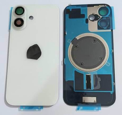SPAREASP Iphone 16 Plus With Wireless Magnet and Camera Fitting Lens Back Panel(White)