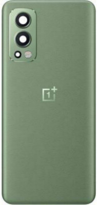 SlopK OnePlus Nord 2(Glass)With Camera Lens Back Panel(Green Wood)