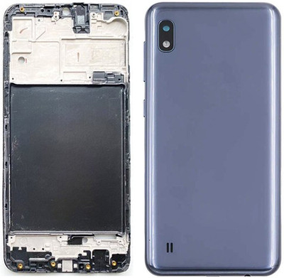 imbi Samsung Galaxy A10 With Middle Frame, Power Volume Button Camera Glass Full Panel(Grey)