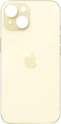 LEISURELIC APPLE IPHONE 15 (GLASS) WITH PROPER LOGO Back Panel(YELLOW)