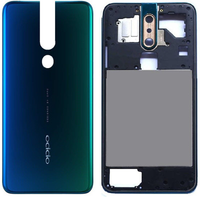 Sandreezz OPPO F11 Pro (Housing Body) (Side Keys with Middle Body) (with Proper Logo) Back Panel(Aurora Green)