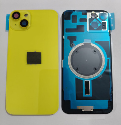 SPAREWARE Apple With Wireless Magnet Camera Glass Lens iPhone 14 Plus -Yellow Back Panel(Yellow)