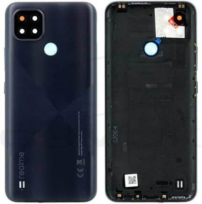 SPAREASP Realme C21 (With Proper Logo) Black Back Panel(Black)