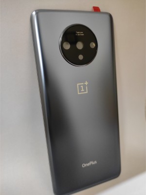 BrewingQ OnePlus 7T(Glass) With Camera Lens Back Panel(Frosted Silver)