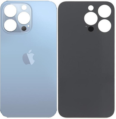 KezeMize Apple iPhone 13 Pro Max (Best Quality)(With Proper Logo)(Glass) Back Panel(Blue)