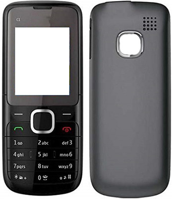 imbi Nokia C1 01 Front Back Body With Keypad Front & Back Panel(Black)