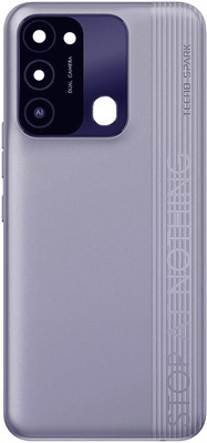 HQP for Tecno Spark 8C ( KG5k, KG5j, KG5n, MZ-TECNO KG5k ) [ With Volume + Power Key, Camera Glass and Camera Lens Cover ] Battery Back Door Replacement Back Panel(Iris Purple)