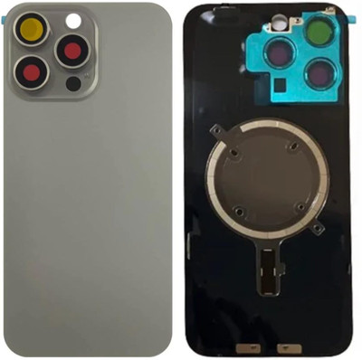 FixHub iPhone 15 Pro Max BACK PANEL COMPATIBLE Back Panel(silver)