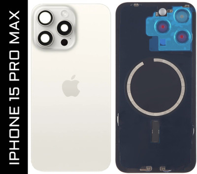 Flipkart SmartBuy Apple iPhone 15 Pro Max with Camera Lens Ring + MagSafe Magnet Back Panel(White Titanium)