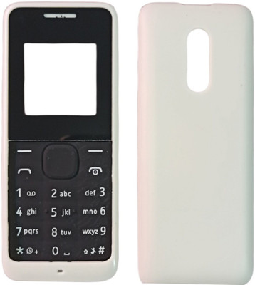 imbi Nokia 105 2013 Single Sim Model Mobile Phone Panel Front Back Body With Keypad Front & Back Panel(White)