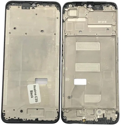 Sandreezz Realme C35 (Original Front Housing LCD Frame) Front Panel(Black)