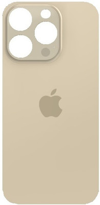 Sandreezz Apple iPhone 14 Pro (Glass) (Best Quality) (with Proper Logo) Back Panel(Gold)